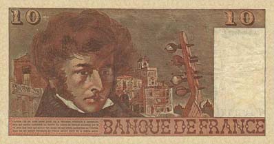 Берлиоз на 10-франковой банкноте