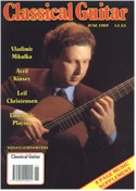Владимир Микулка на обложке журнала "Classical Guitar", июнь 1989 г.