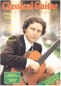 Владимир Микулка на обложке журнала "Classical Guitar", октябрь 1984 г.